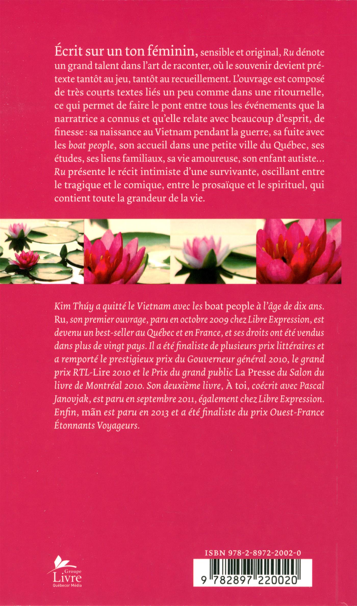 Couverture du livre de Ru - papier format